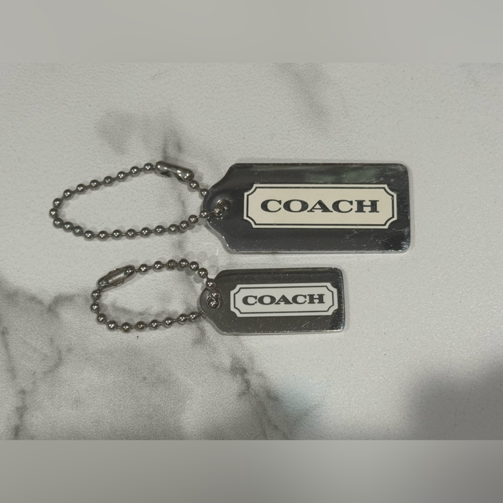 Coach Silver Metal Limited Edition Hangtags Set (2)